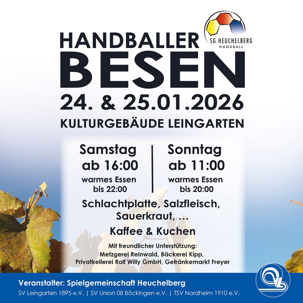 Handballerbesen am 24. + 25.01.2026