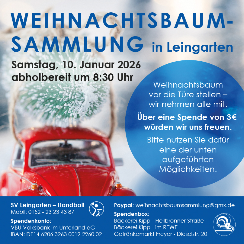 Weihnachtsbaumsammlung 10.01.2026