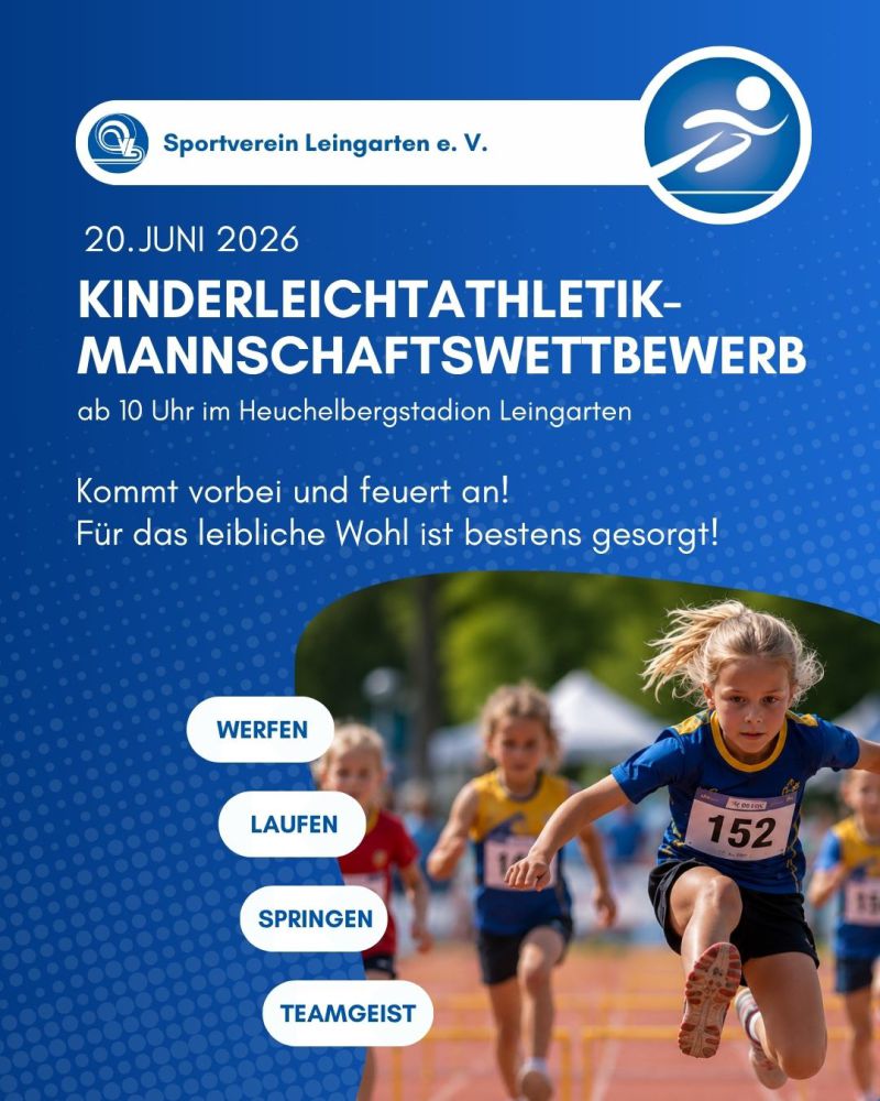 Kinderleichtathletik-Mannschaftswettbewerb am 20.06.2026 im Stadion